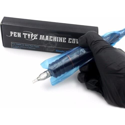 Recommend!!!200PCS/Box Portable Tattoo Accessories Tattoo Cartridges Pen Type Machine Cover for Any Tattoo Cartridges Pen