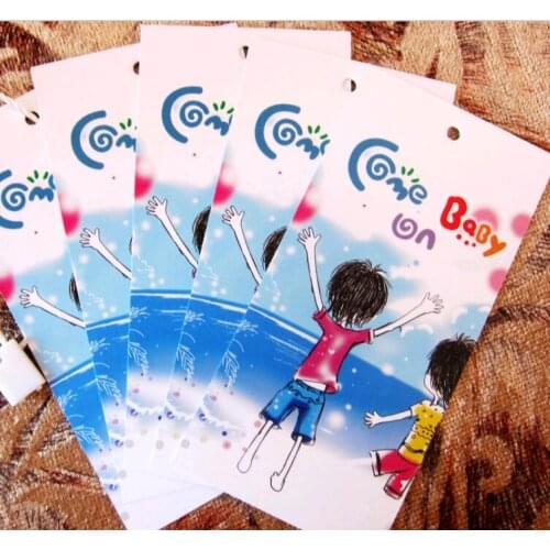 Free die cut custom hang tags Clothing printed 400gsm paper garment tags,swing tags personized logo Custom Printing