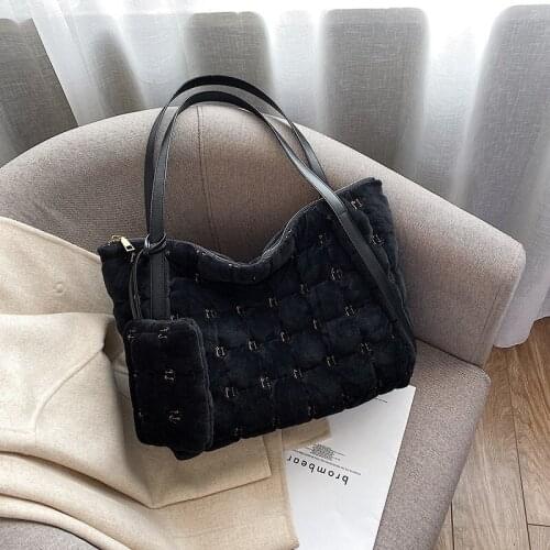 Brand womens handbags large capacity ladies shoulder bag plaid shopper bag girl magazine bag female bags 2019 new discount