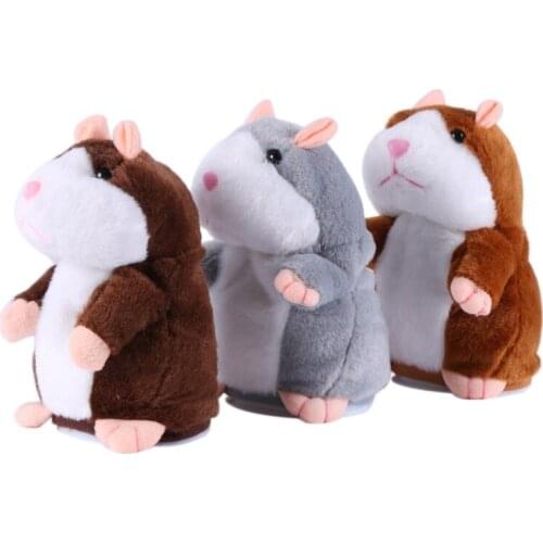 Pet Cat toys Talking Hamster Speak Talk Sound Record Repeat Stuffed Plush Animal Hamster Toys For Cat Dog Children Kids Gifts