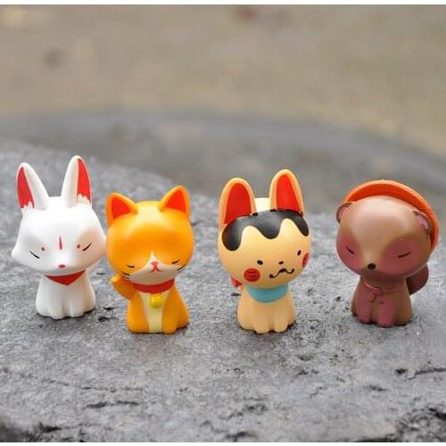 The Tiny Fortune Kawaii Cute Little Lucky Animal PVC Action Figure Doll Toys Model Figurine for Kids Birthday Christmas Gift