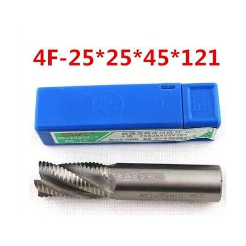 4flute M2AI dia 25mm end mills milling cutter machine tool Roughing cutter CNC tools Super-hard high speed steel 4F-25*25*45*121