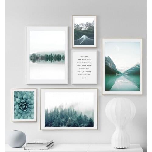 Forest Landscape Landscape Painting Plant Decoration Canvas Painting Home Decoration Living Room Coffee Shop Decoration Wall