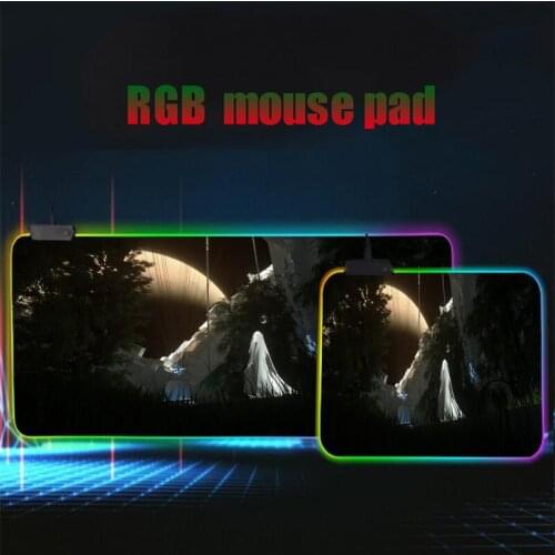 Mai Ruige Night View Starry Sky Game LED RGB Large Player Mouse Pad USB Lighting Backlit Computer Pad Keyboard Table Pad CS Go