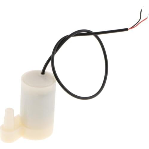 Micro Submersible Brushless Water Motor Pump 100-200mA DC 3-6V 120L/H Small Noise-Plastic with 22cm Wire