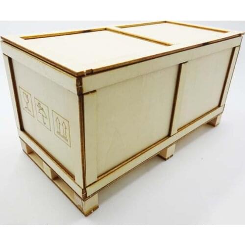 Model Scene Layout Simulation Miniature Transport Wooden Box for 1/14 Tamiya RC Truck Trailer Tipper Scania Benz Volvo Car Diy