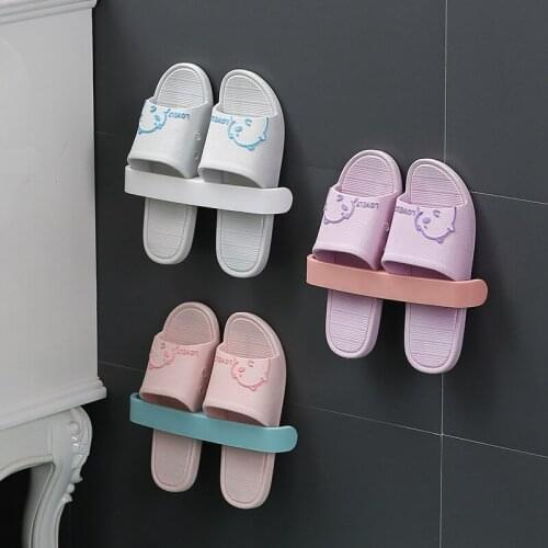 Bathroom Wall Mounted Slippers Hanger Shoe Organizer Family Storage Shoe Rack Can Space Saving Hanging Shoe Box