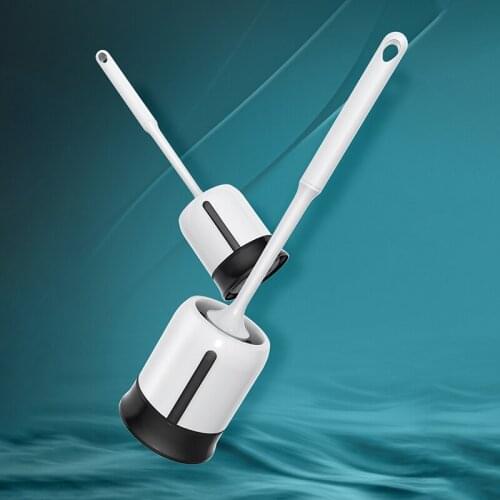 Wall-Mounted Silicone Toilet Brush Floor-Standing TPR Toilet Brush Holder Set Household Cleaning Tool WC Bathroom Accessories