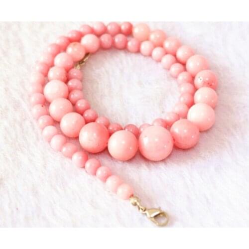 New Rhodochrosite stone 6-14mm hot round loose beads handmade necklace 18"B617