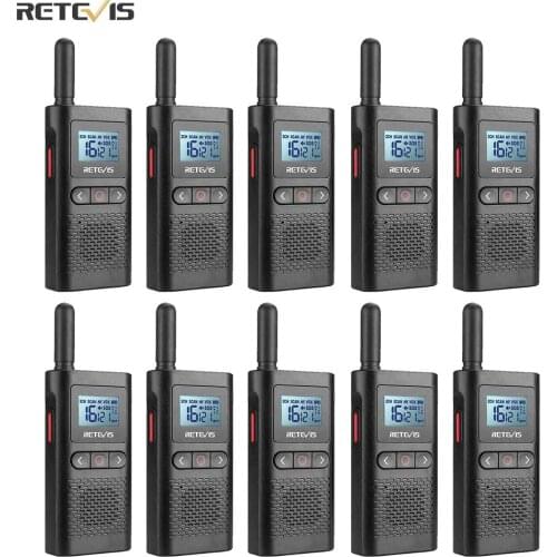 Retevis Walkie talkie 10pcs RB628 Mini Walkie-talkie PMR 446 FRS PTT VOX Two-Way Radio for Hotel Cafe Restaurant Outdoor Hunting