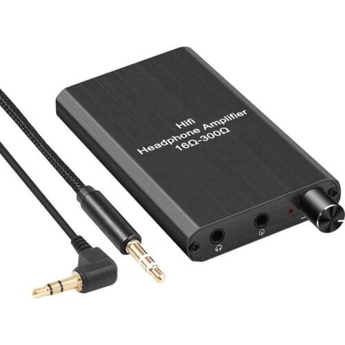 Portable Headphone Amp 3.5mm Stereo Audio Out, with Lithium Battery,Headphone Amplifier for iPhone, iPad and Computers