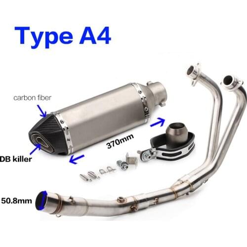 R25 R3 Full Exhaust System pipe motorcycle exhaust pipe escape moto for YAMAHA R25 R3 2014-2016 without exhaust slip-on