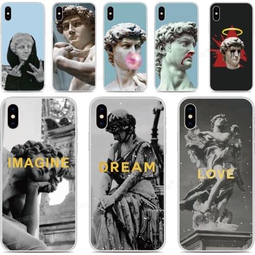 Silicone Art David Statue Liberty Medusa Cover Cases For Blackview A80 A60 BV9600 BV6300 Pro Phone Case Back Protective Cover