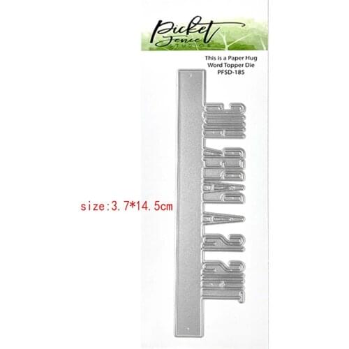 Sirius THIS IS A PAPER HUG word Metal Cutting Dies and Stencil Template for DIY Scrapbooking Photo Album Embossing Decorative