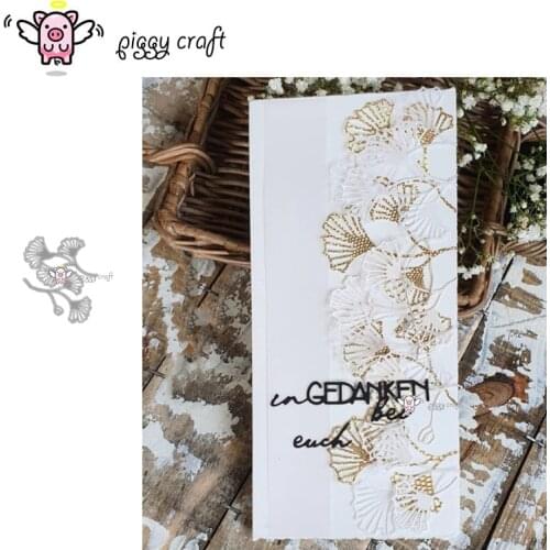 Piggy Craft metal cutting dies cut die mold Ginkgo leaves Scrapbook paper craft knife mould blade punch stencils dies