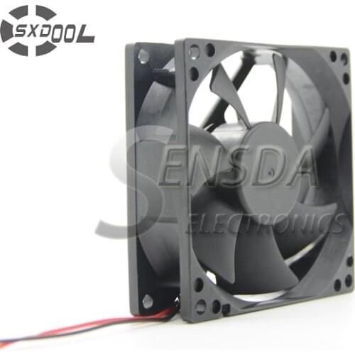 SXDOOL high quality 8025 8cm 80mm 80*80*25 mm Dual Ball DC 5V 0.38A server inverter cooling fan 2 wire lead