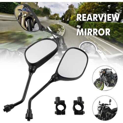 ATV 7/8" 22mm Rearview Mirrors Set For Polaris Honda Yamaha Suzuki Quad Scooter Handlebar Mirror Holder Clamp Adaptor Mounts M10