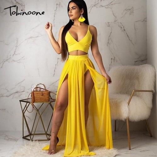 Tobinoone Black women dress Elegant deep v neck evening maxi dress Summer split sexy long party dress Nightclub vestido festa