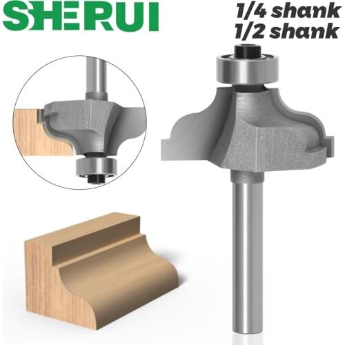 1PC 1/4" Shank Ogee Edging wood router bit Straight end mill trimmer cleaning flush trim corne