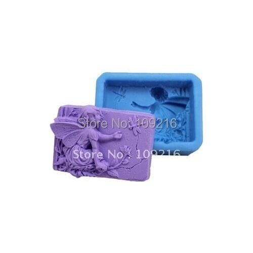 1pcs Looking at the sky-Fairy (R0556) Silicone Handmade Soap Mold Crafts DIY Mold
