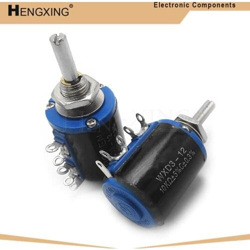 1PCS WXD3-12-1W 100 220 470 1K 2K2 3K3 4K7 10K 22K 33K 47K Ohm 100R 220R 470R 2.2K 3.3K 4.7K WXD3-12 1W Wirewound Potentiometer