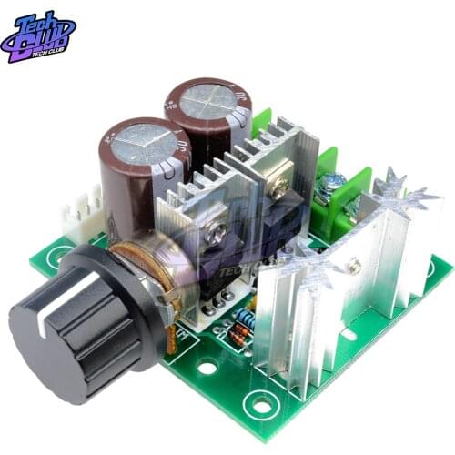 10A Auto PWM DC Motor Speed Controller Regulator Governor with Knob Switch 12V-40V 32V Volt Regulator Dimmer 400W Board Module