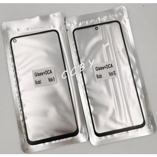 10pcs Front Outer Screen Glass OCA Glue For Xiaomi Redmi Note 9 Pro 9s Touch Panel Lens Cover Lamination