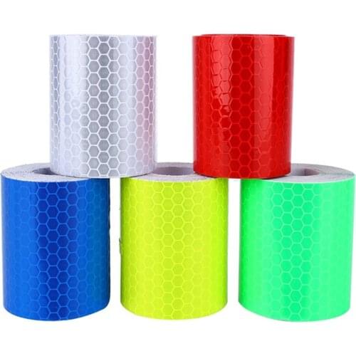 100cm X 5cm Warning Tape Strip Stickers Warning Light Reflector Protective Sticker Reflective Film Car Safety Mark Reflective