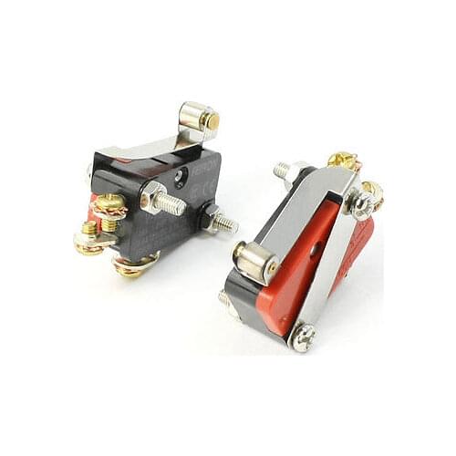 2 x Short Hinge Roller Lever 1NO 1NC SPDT Momentary Micro Limit Switch V-15-1B5