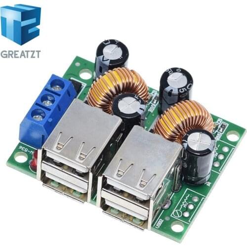 4 Four USB Port A5268 Step Down Power Supply Converter Board Module DC 12V 24V 40V to 5V 5A For MP3/MP4 Phone Car Equipment