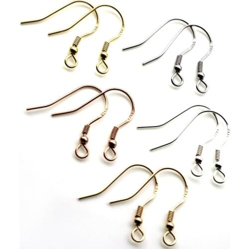925 Sterling Silver Rose Gold Earring Findings Earring Hooks Clasps Accessories for Jewelry Making DIY Earwires Supplies