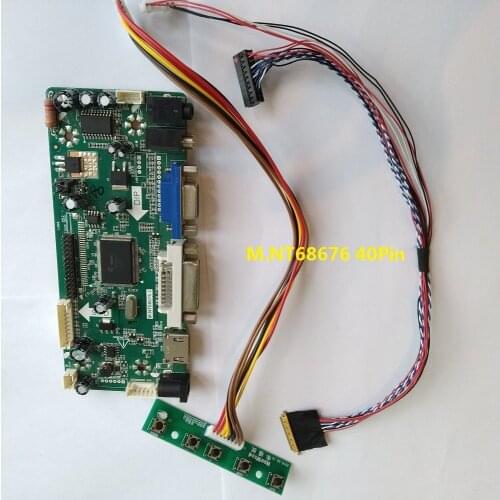 Audio LVDS DVI HDMI VGA LCD controller board LED M.NT68676 KIT for LP133WH2-TLF1 1366*768 monitor panel card cable 40pin
