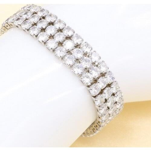 Xutaayi White Bracelet AAA+ Quality Silver Red Garnet Bracelet Length 20CM Optional 4-Color For Women wedding Decoration