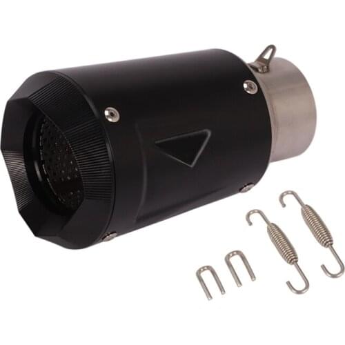 Black 60.5 mm Exhaust Muffler Pipe Motorcycle Stainless Steel Escape No DB Killer 195 mm for CBR1000RR YZF-R1 S1000RR RSV4