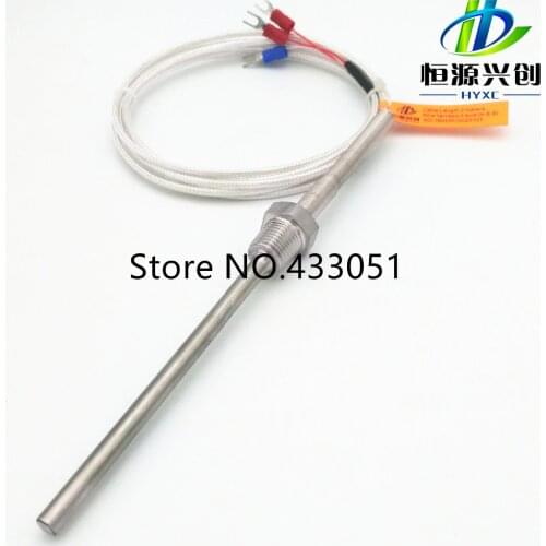 Free shipping RTD Pt1000ohm Temperature Probe Sensor PT 1/8'' Thread L200mm D6mm