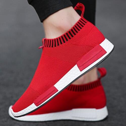 Mens Sock Sneakers Super Light Slip-on Men Shoes Comfortable Breathable Walking Jogging Shoes for Men Zapatillas De Deporte 46