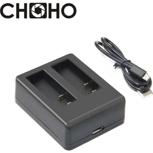 For SJCAM Dual Port Battery Charger LED 2 Ports + USB Cable for Sjcam M10 Sj4000 Sj5000 Sj 5000 Action Camera Sj9000 Accessory