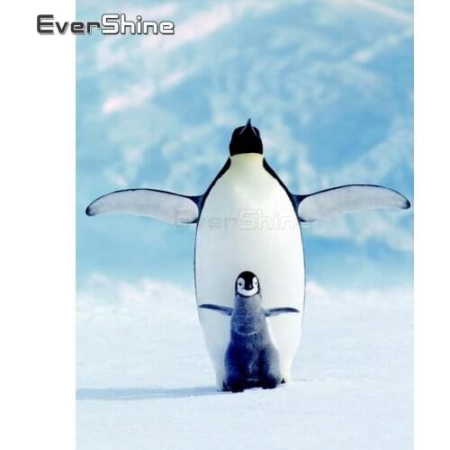 EverShine Diamond Embroidery Winter Animals Picture Rhinestones Diamond Painting Full Square Penguin Cross Stitch Art Kit