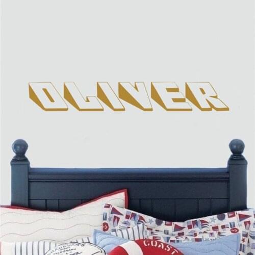 Name Custom Decal, Bedroom Wall Decor, Wall Sticker, Personalized Stencil, Vinyl Wall Art, Lettering, 3D Sticker, A1-065