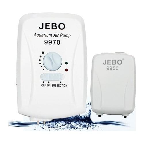 JEBO Aquarium Air Pump 2W 3.5W Oxygen Pump AC DC 110-220V Fish Tank Oxygen Pump Air Compressor With Air Bubble Stone And Trachea