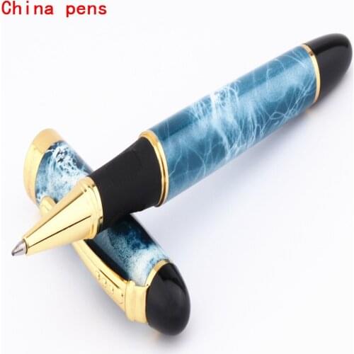 JINHAO X450 Sky Blue marble colour Business office Medium nib Rollerball Pen New
