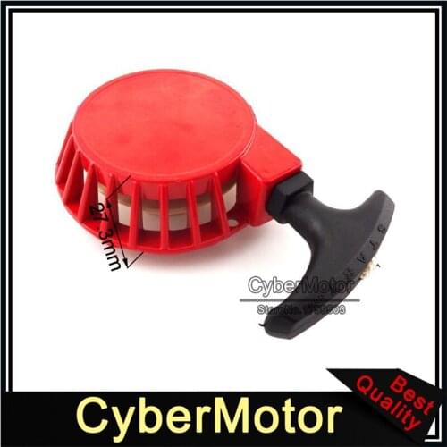 Red Aluminum Pull Start Recoil Starter For 2 Stroke 47cc 49cc Engine Pocket Bike Mini Moto Dirt Kids ATV Quad 4 Wheeler
