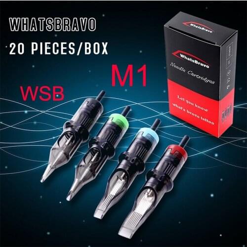 Luckybuybox WhatsBravo Disposable M1 Tattoo Cartridge Needles with soft membrane For Tattoo Rotary Pen Needles Supply