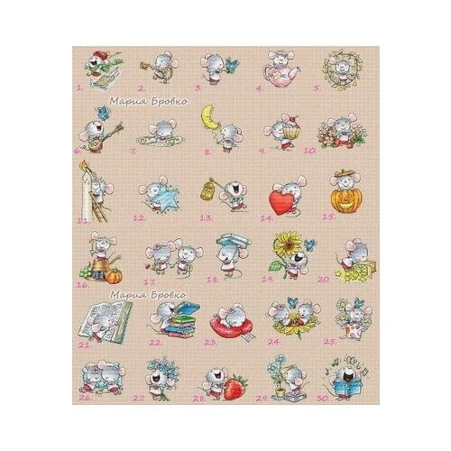 Little Pirate Counted Cross Stitch Kit Cross stitch RS cotton with cross stitch Lovely little mouse only one photo give number