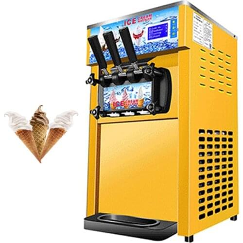 Mini Soft Ice Cream Machine Desktop 3 Flavors Ice Cream Makers Commercial Stainless Steel Ice Cream Making Machine