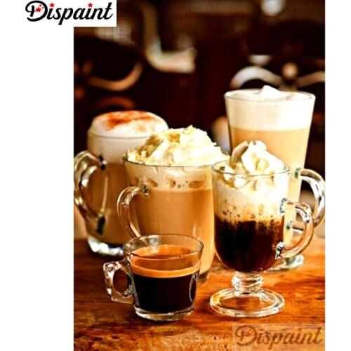 Dispaint Full Square/Round Drill 5D DIY Diamond Painting "Coffee cake" Embroidery Cross Stitch 3D Home Decor A12021