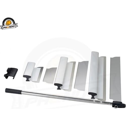 PHENDO Skimming Blade Set 12" 22" 32" Blades with Extendable Handle Spatula for Wall Tools Painting give Spare blade 0.5mm 0.3mm