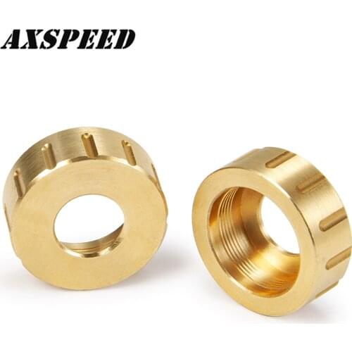 AXSPEED RC Car Rear Axle Adapter Brass Counterweight Combiner for 1/18 Kyosho Jimny RC Crawler Car Upgrade Parts
