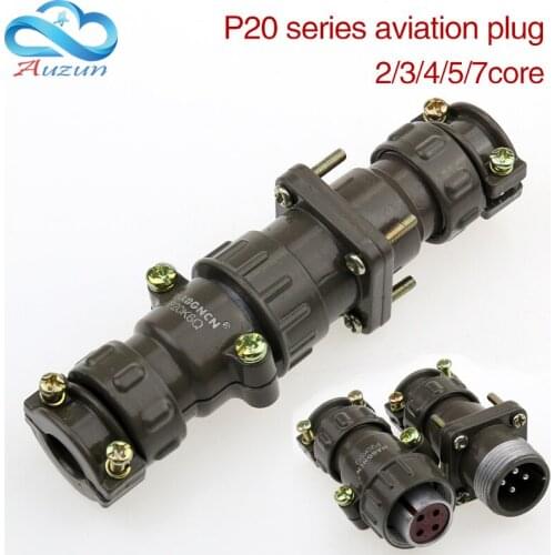 Air plug socket butt connector P20-2 .3.4.5.7 core circular diameter 20MM