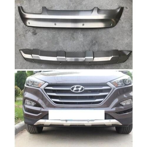Stainless Steel Car Front Rear Bumper Protector Guard Plate Fits For Hyundai Tucson 2015 2016 2017 2018